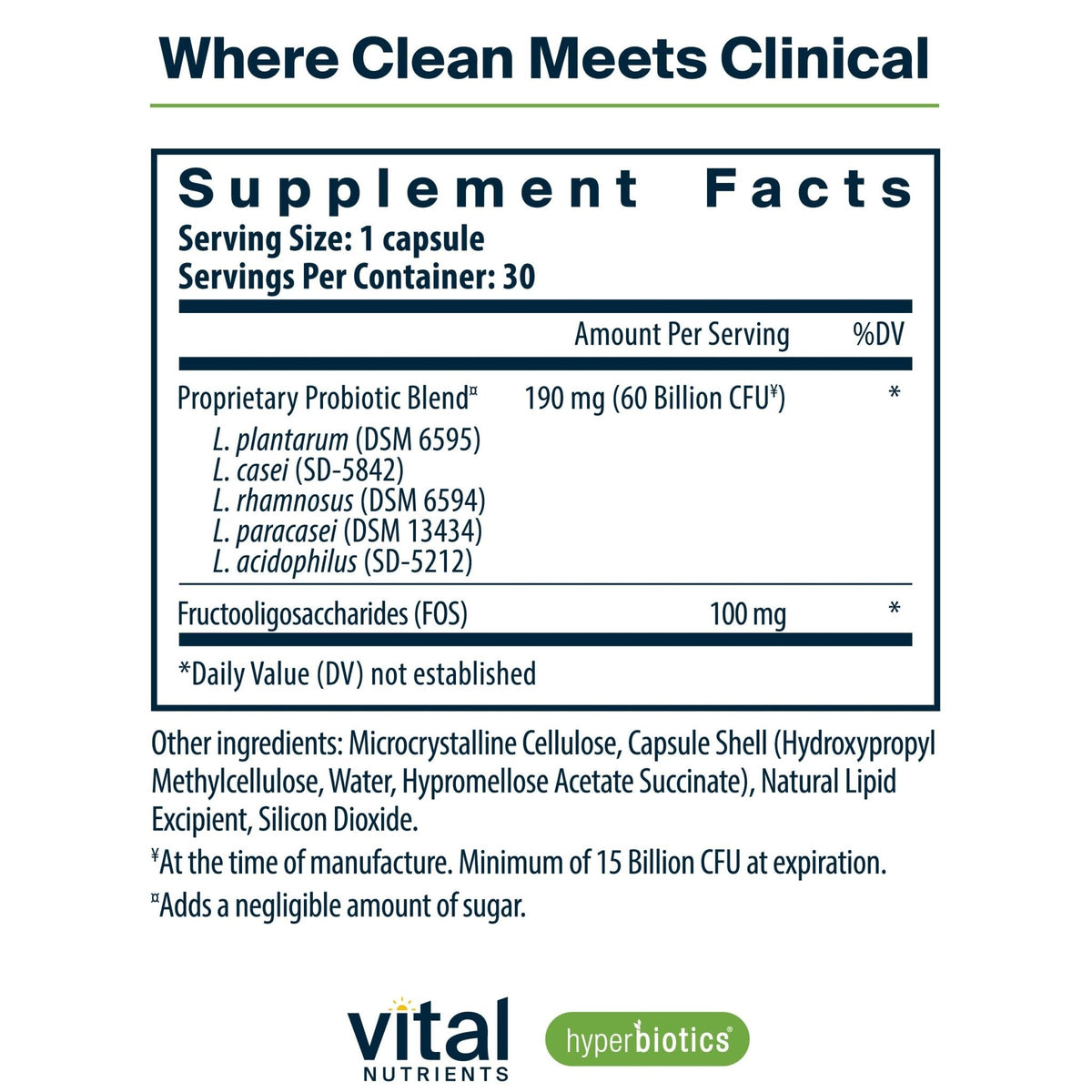 Hyperbiotics Vital Nutrients Prebiotic and Probiotic for Women and Men | 60 Billion CFU | Pre and Probiotics Supports Digestive Health, Constipation, Diarrhea, - PrimeBioHealth - canada supplements