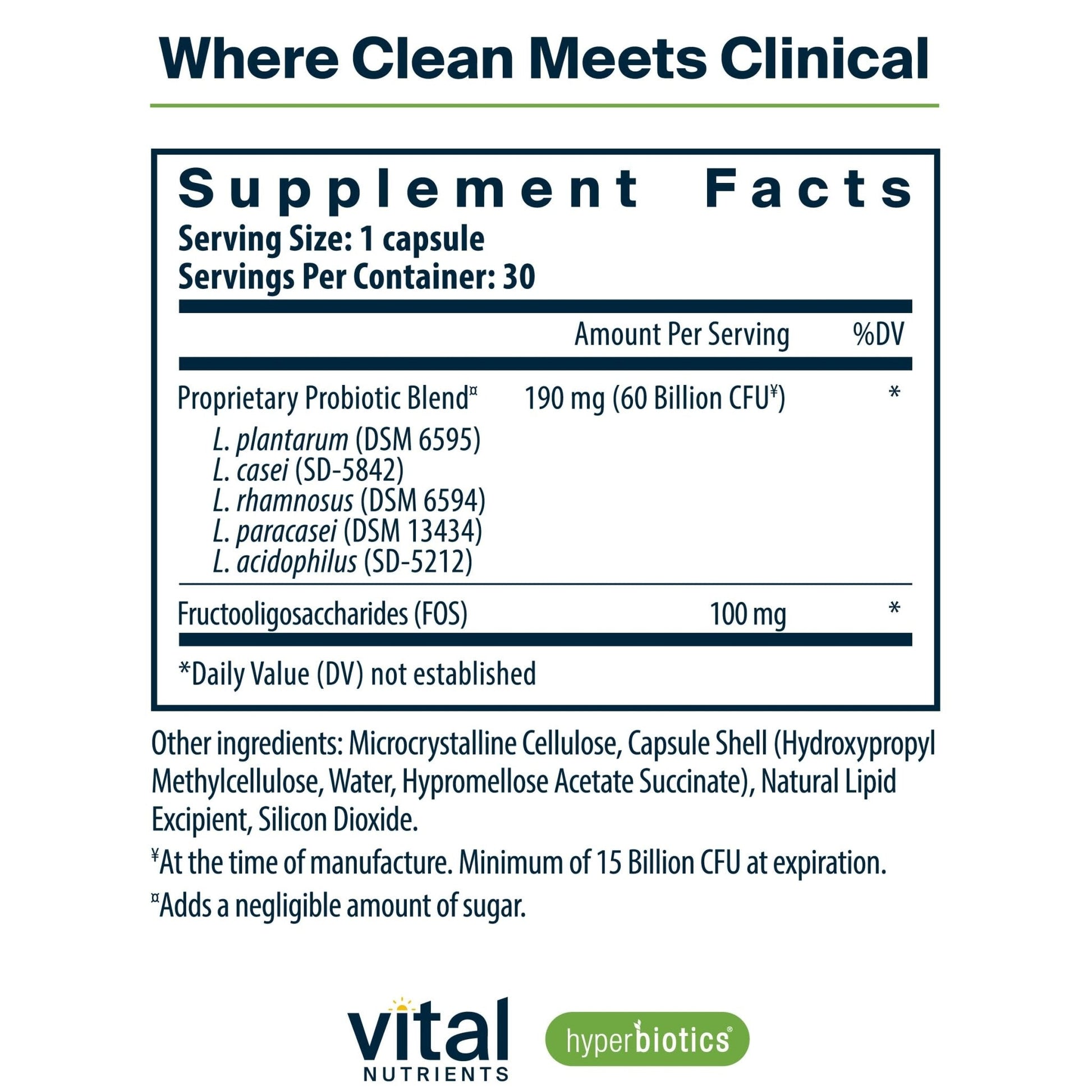 Hyperbiotics Vital Nutrients Prebiotic and Probiotic for Women and Men | 60 Billion CFU | Pre and Probiotics Supports Digestive Health, Constipation, Diarrhea, - PrimeBioHealth - canada supplements