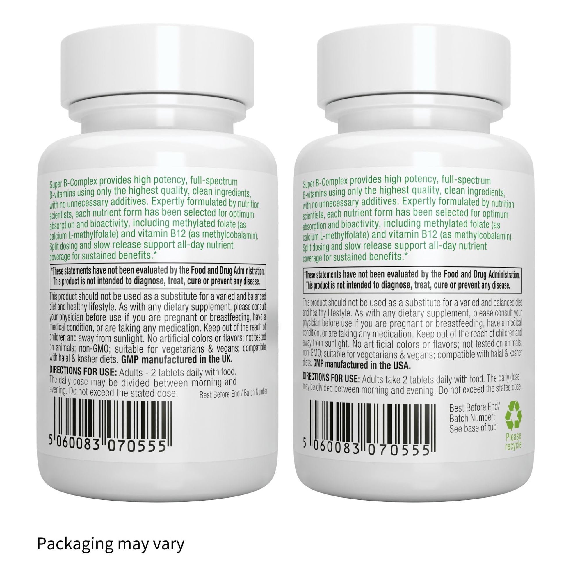 Igennus Super B-Complex Methylated B Vitamins - Sustained Release, Clean Label & High Absorption, with 5-MTHF Folate & Methyl B12, Energy, Mood & Cognitive Performance - PrimeBioHealth - canada supplements