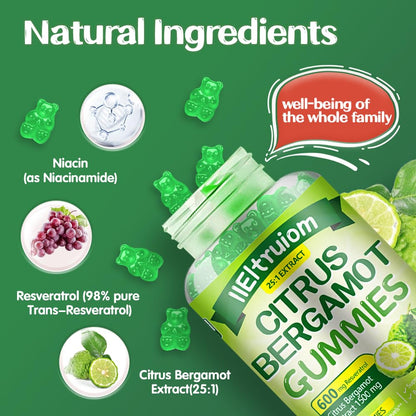 IIEltruiom Citrus Bergamot 1500mg, Citrus Bergamot Gummies for Healthy Cholesterol, Bergamot Supplements 25:1 Extract from Italy Bergamot, - PrimeBioHealth - canada supplements