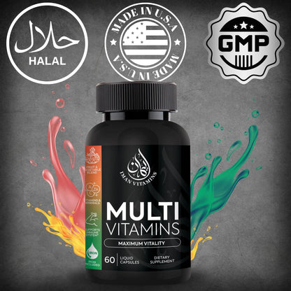 Iman Vitamins Halal Complete Multivitamin Capsules for Adults Men & Women | 42 Fruit & Vegetable Blend - PrimeBioHealth - canada supplements