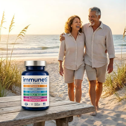 Immuneti Advanced Immune Support – Doctor Formulated 6-in-1 Daily Immunity Supplement – Made in USA – With Vitamin C, D3, Zinc, Elderberry - PrimeBioHealth - canada supplements