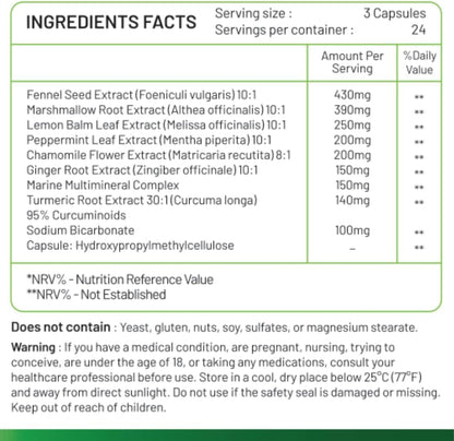 Inaya Nutrition BloatBarrier 72 Capsules - Natural Digestion and Bloating Supplement for Stomach Bloating Relief, Gas Reduction, and Improved Bowel Movements - PrimeBioHealth - canada supplements