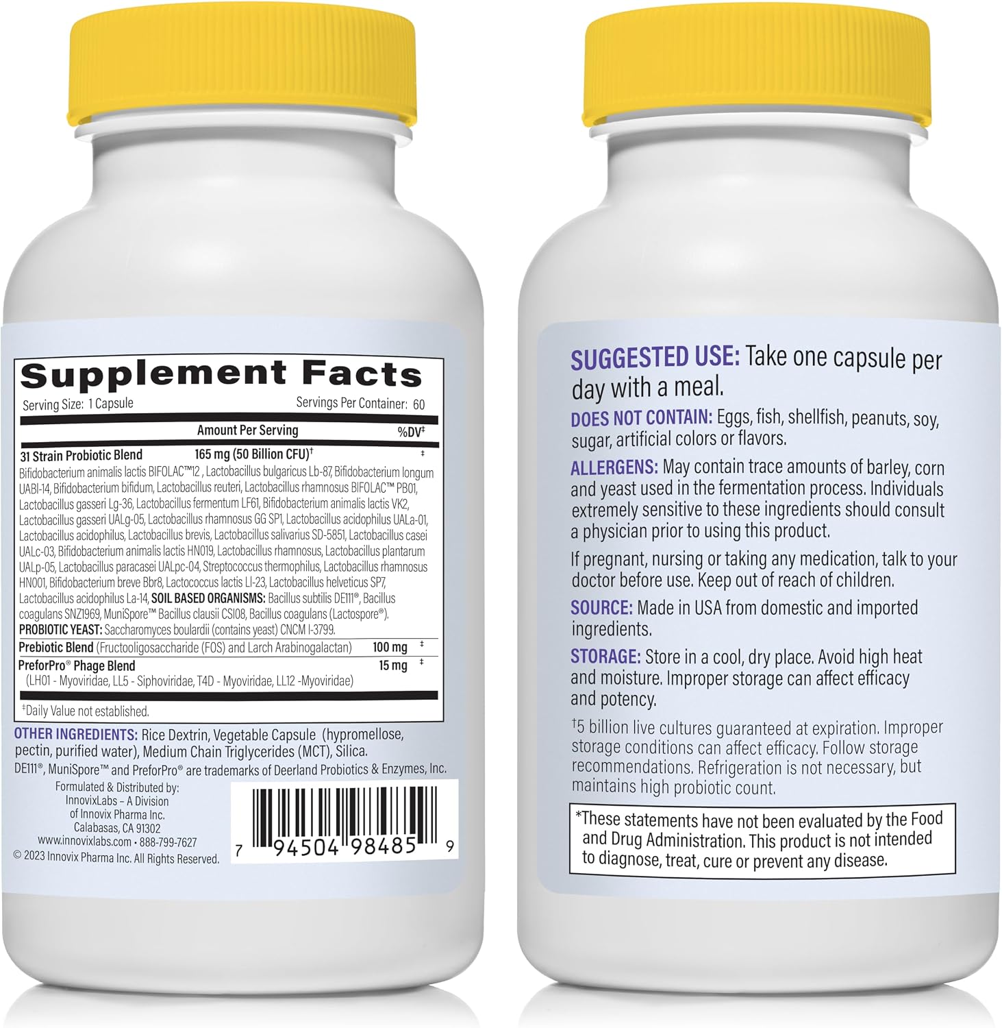 InnovixLabs Multi Probiotic & Curcumin Bundle Multi-Strain Probiotic (60 Time-Release Capsules) Turmeric Curcumin (100 Time-Release Tablets). Supports Gut and Immune Health. * - PrimeBioHealth - canada supplements
