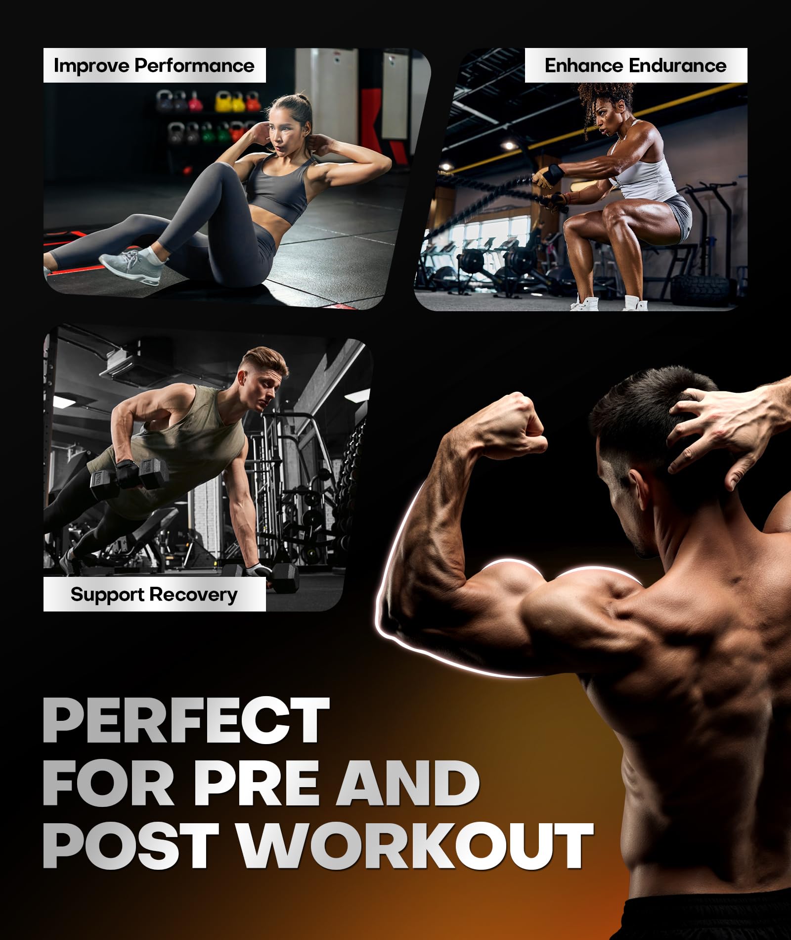 Instant Boost Creatine Monohydrate Gummies, Complex Formula with Real 5000mg Creatine, L-Taurine, B12, Mg & K, Pre-Workout Creatine for Women & Men to Support Energy - PrimeBioHealth - canada supplements
