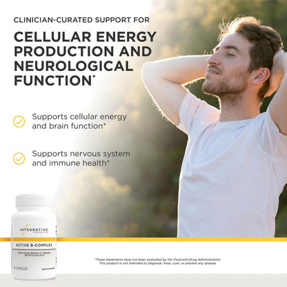 Integrative Therapeutics Active B-Complex - with Choline and Methylfolate - Cellular Energy, Immune Function & Heart Health Support with Vitamins B2, B6 & B12 - PrimeBioHealth - canada supplements