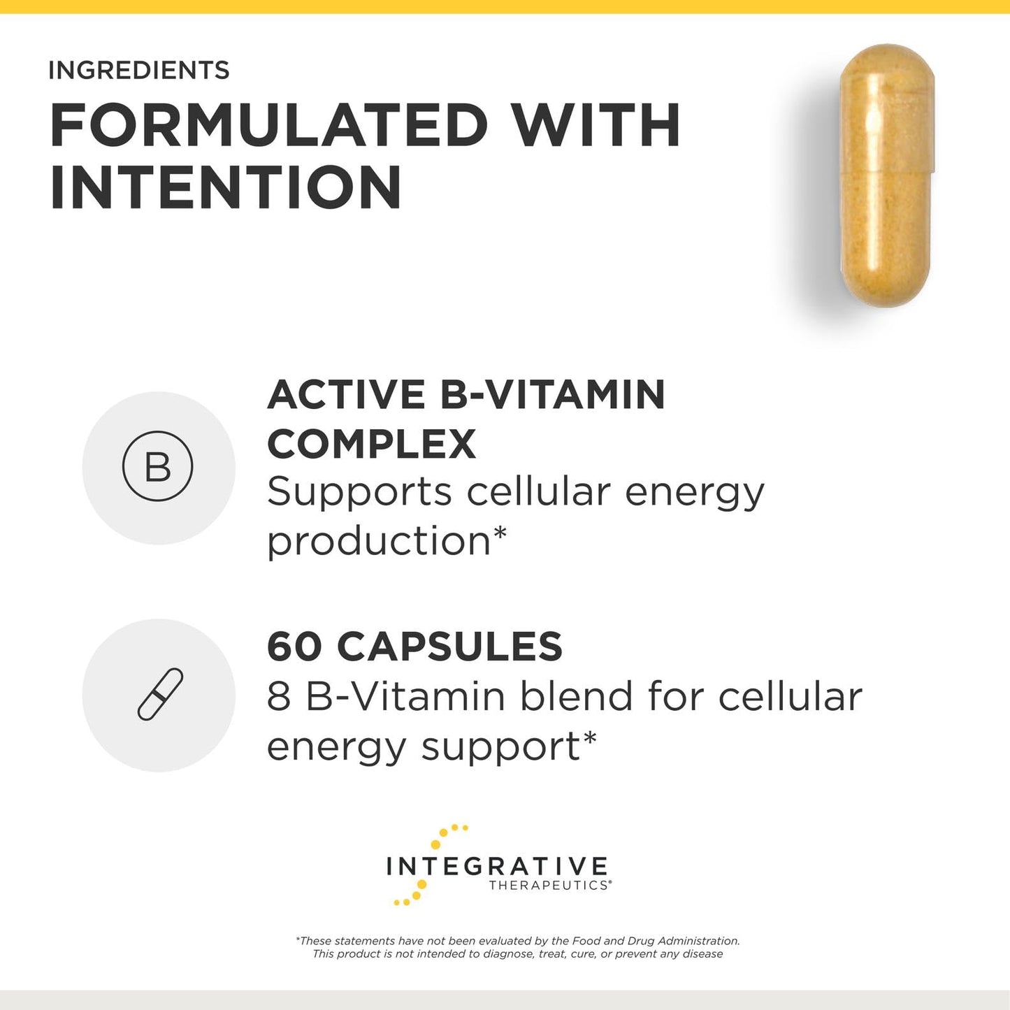 Integrative Therapeutics Active B-Complex - with Choline and Methylfolate - Cellular Energy, Immune Function & Heart Health Support with Vitamins B2, B6 & B12 - PrimeBioHealth - canada supplements