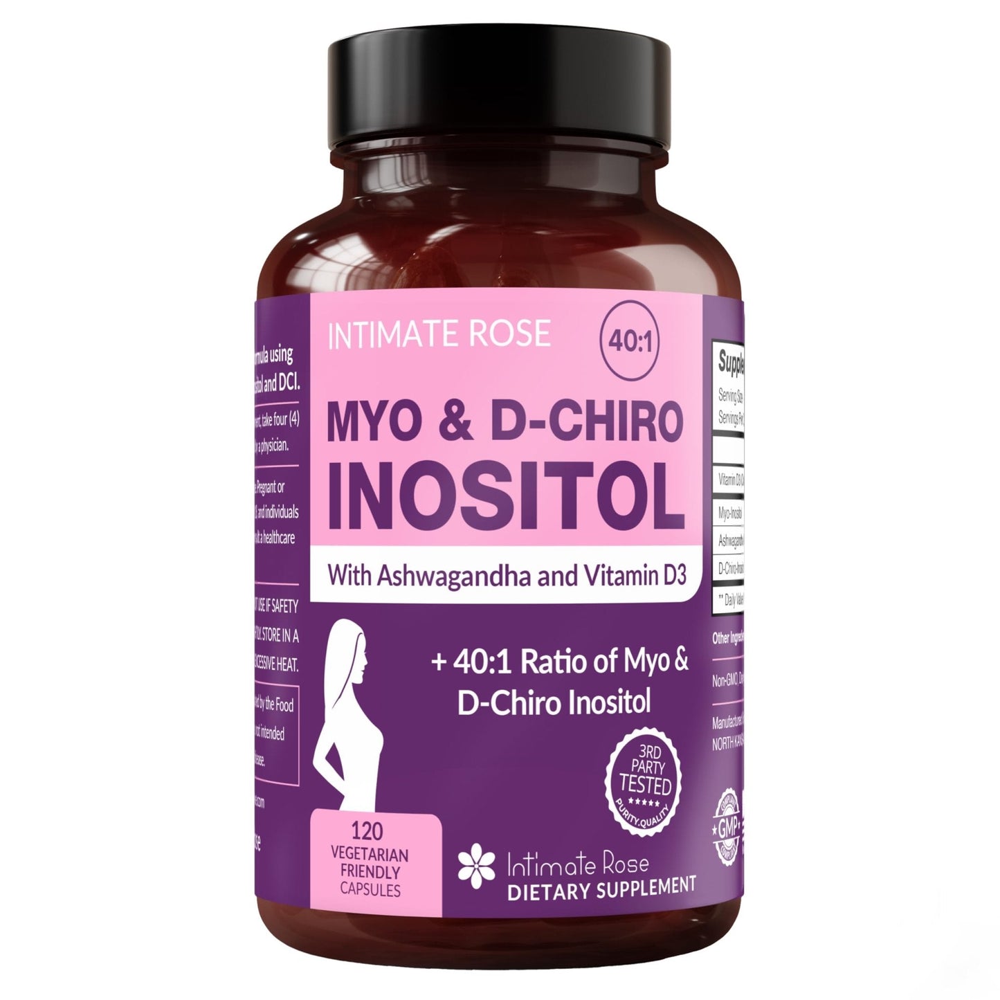 Intimate Rose Myo-Inositol & D-Chiro Inositol Supplement for Women - Hormone Balance & Ovarian Support for Women - PrimeBioHealth - canada supplements