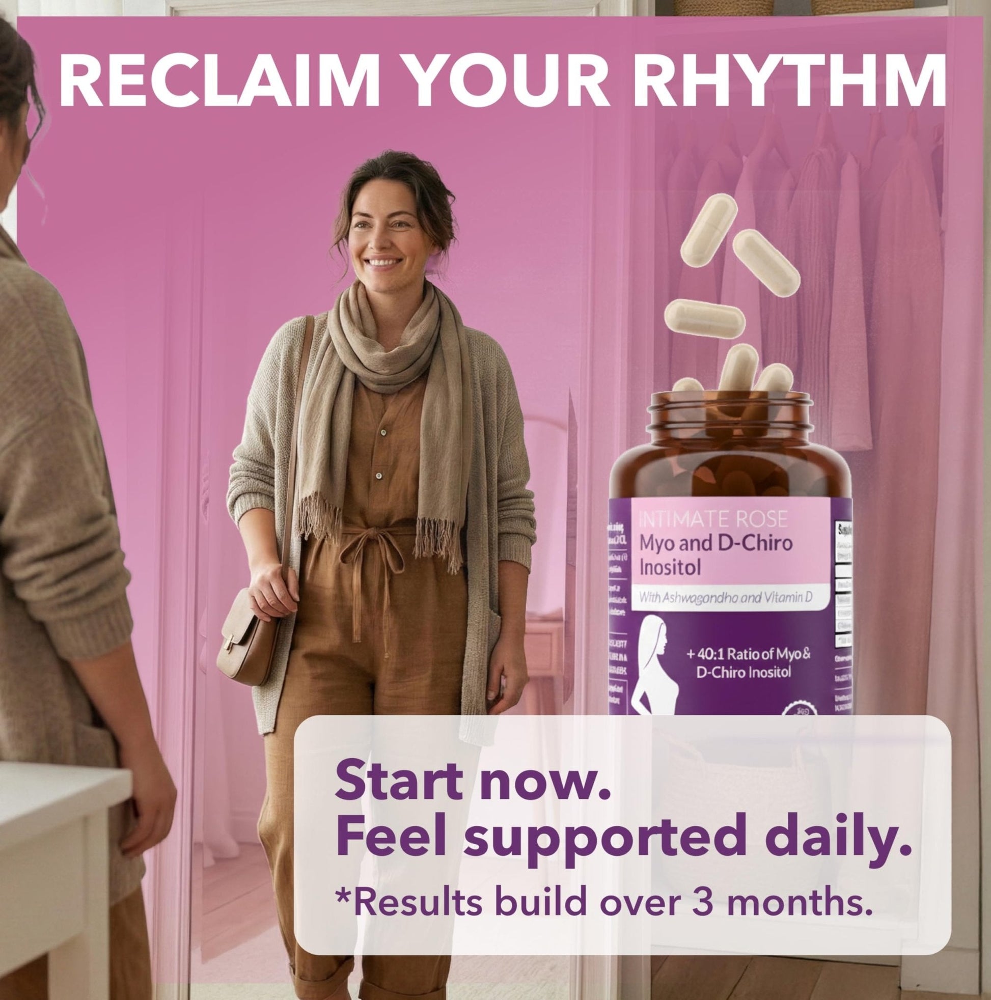 Intimate Rose Myo-Inositol & D-Chiro Inositol Supplement for Women - Hormone Balance & Ovarian Support for Women - PrimeBioHealth - canada supplements