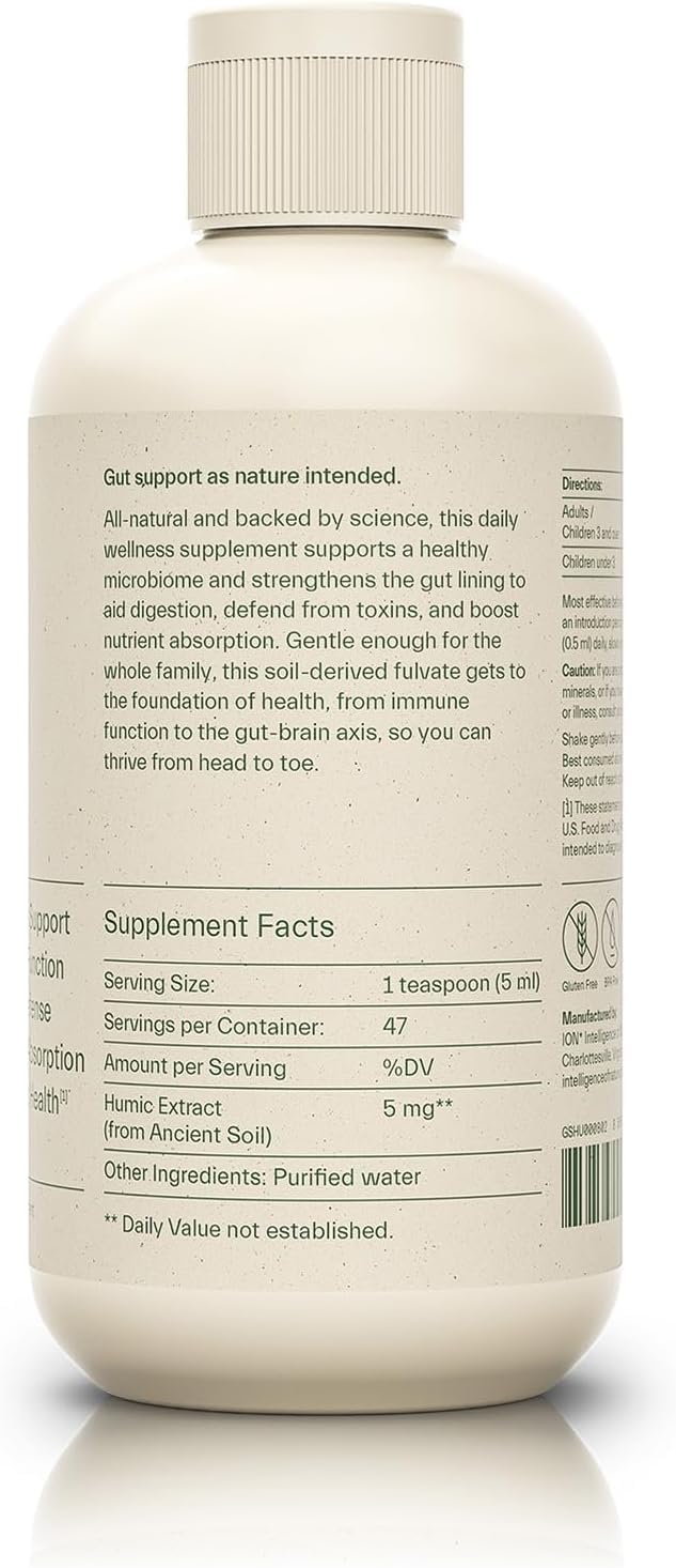 ION* Intelligence of Nature Gut Support Liquid Supplement - Gut & Digestive Health Liquid Drops, Cleanse & Detox with Humic Extract - PrimeBioHealth - canada supplements