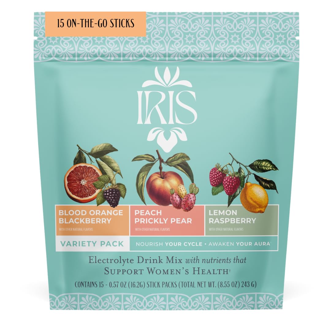 Iris Women’s Hormonal Health Daily Electrolyte Drink Mix | High Fiber, Essential B Vitamins for Mood Support | 40:1 Myo & D‑Chiro Inositol | Variety Pack, - PrimeBioHealth - canada supplements