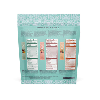 Iris Women’s Hormonal Health Daily Electrolyte Drink Mix | High Fiber, Essential B Vitamins for Mood Support | 40:1 Myo & D‑Chiro Inositol | Variety Pack, - PrimeBioHealth - canada supplements