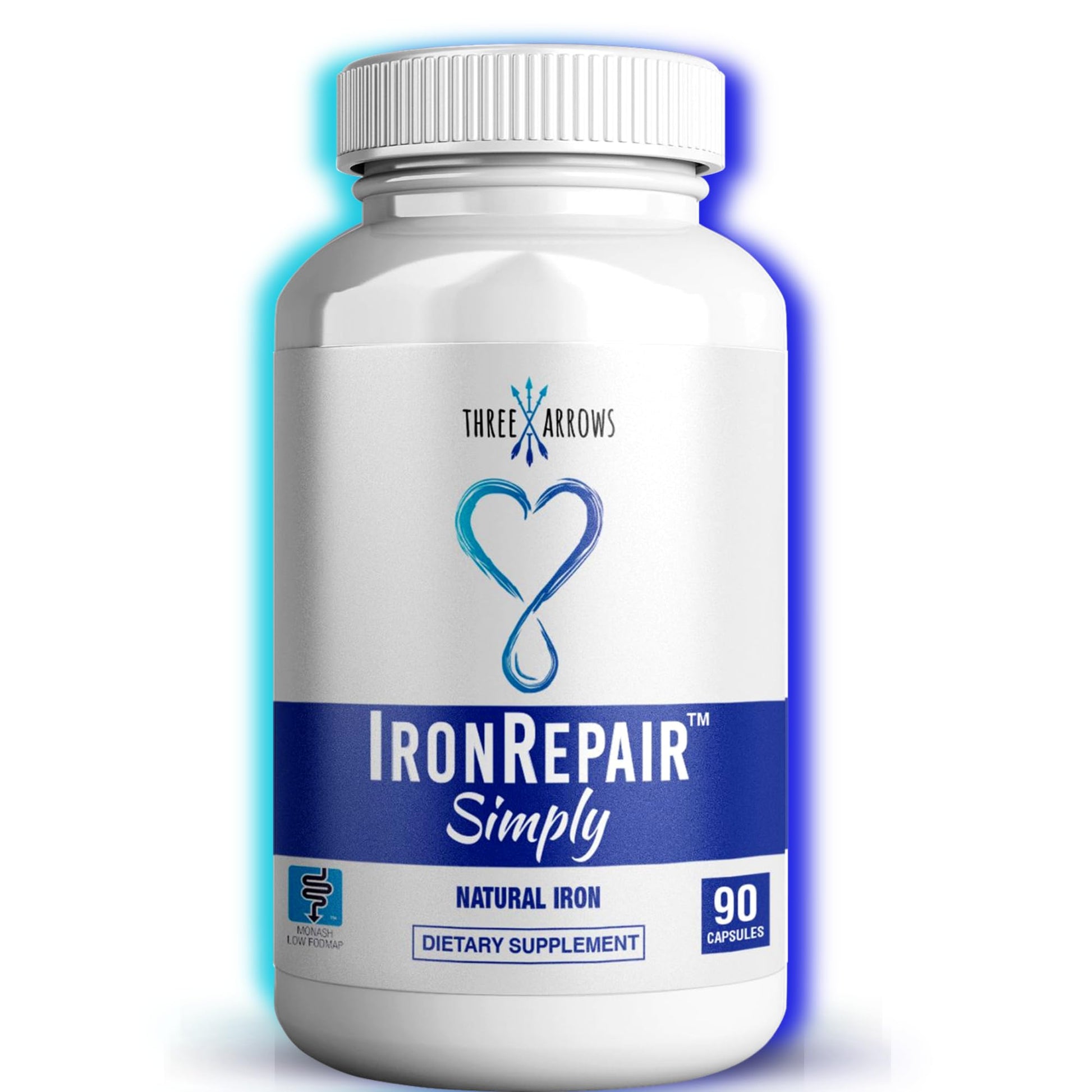 Iron Repair Simply Natural Iron Supplement, Best Absorption & Gentle on Stomach, Monash Low FODMAP, Raise Hemoglobin & Ferritin Iron Pills for Women, Men, Teens - PrimeBioHealth - canada supplements