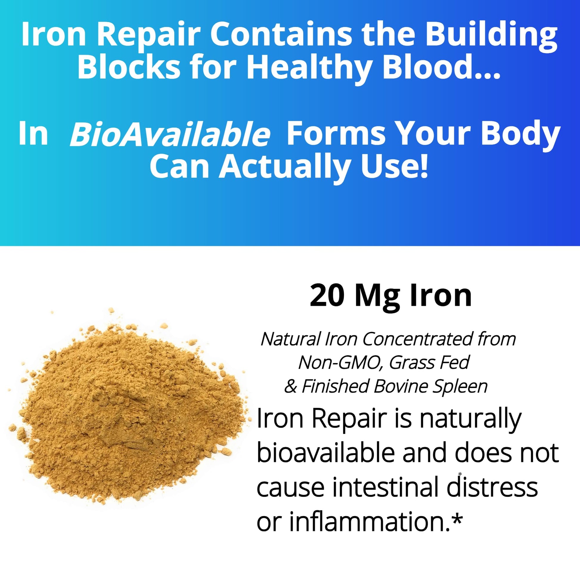 Iron Repair Simply Natural Iron Supplement, Best Absorption & Gentle on Stomach, Monash Low FODMAP, Raise Hemoglobin & Ferritin Iron Pills for Women, Men, Teens - PrimeBioHealth - canada supplements