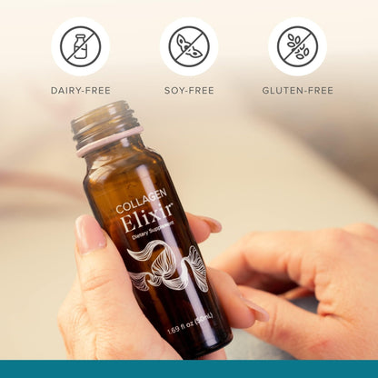 Isagenix Collagen Elixir - Drink with Marine Collagen Peptides - Support a Youthful Appearance with Vitamin C, Zinc & Biotin - 10 Bottles (1 Box) - PrimeBioHealth - canada supplements