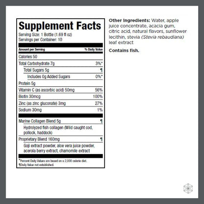 Isagenix Collagen Elixir - Drink with Marine Collagen Peptides - Support a Youthful Appearance with Vitamin C, Zinc & Biotin - 10 Bottles (1 Box) - PrimeBioHealth - canada supplements