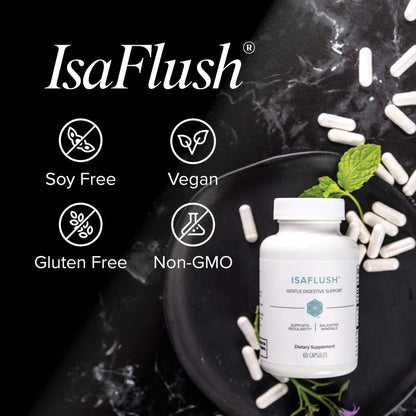 Isagenix IsaFlush - Gentle Digestive Support with Balanced Minerals Encouraging Regularity - No Harsh Laxatives - 60 Capsules - PrimeBioHealth - canada supplements