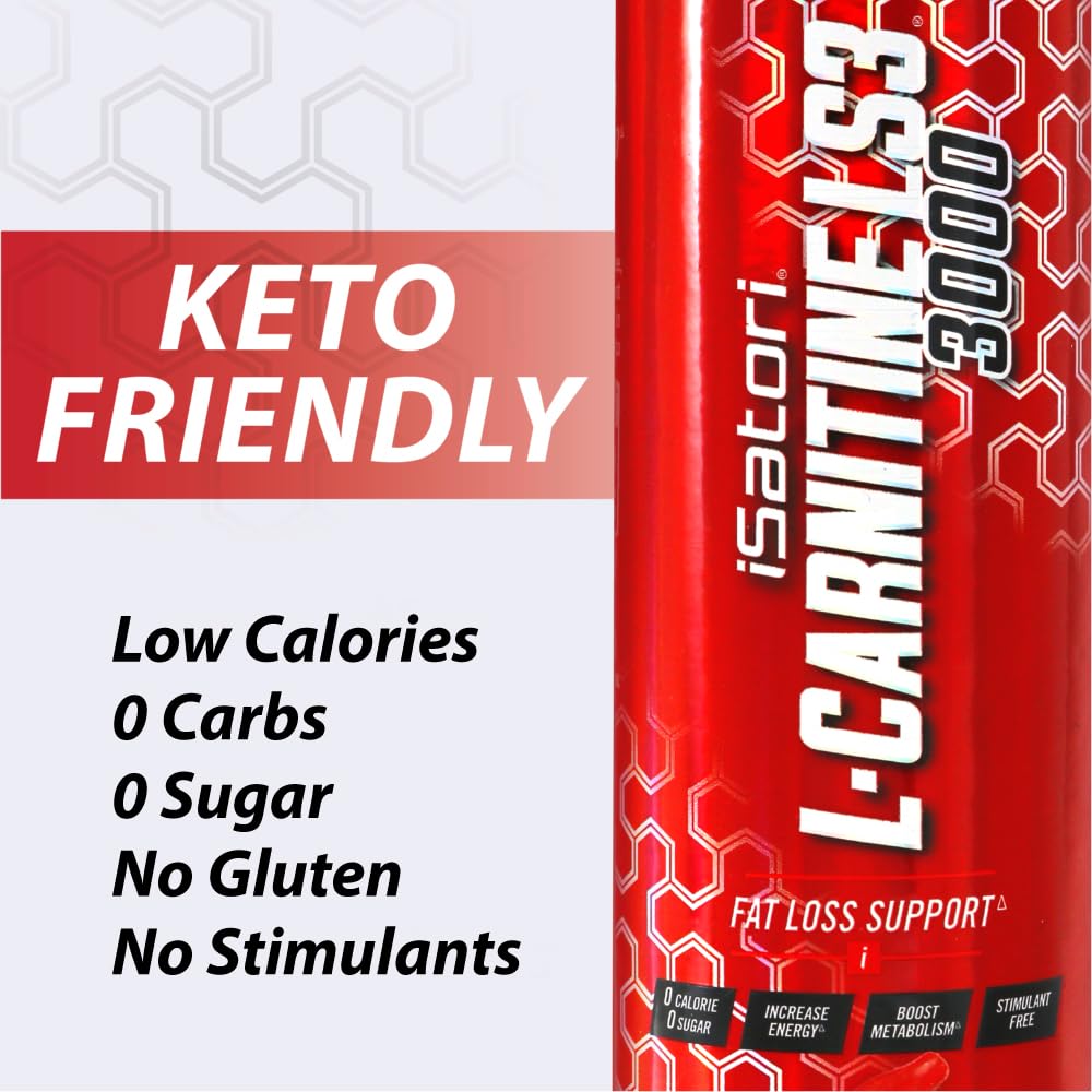 iSatori L-Carnitine LS3 3000, Liquid L-Carnitine with Acetyl L-Carnitine, L-Carnitine L-Tartrate, Stimulant Free Pre Workout, Low Calories, Sugar, Gluten, - PrimeBioHealth - canada supplements