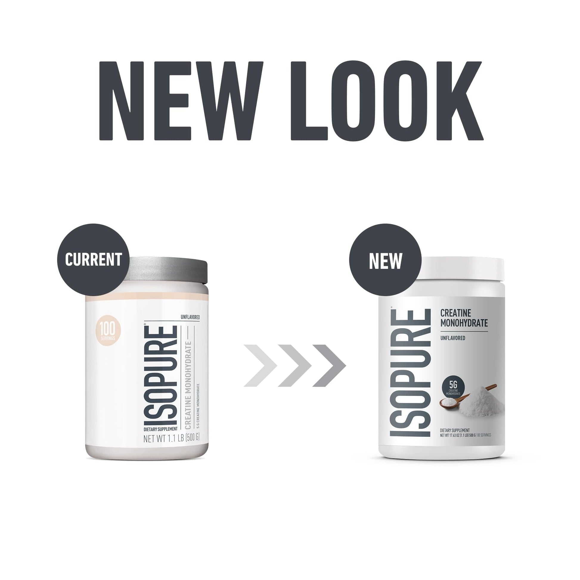 Isopure 100% Pure Creatine Monohydrate Powder, Sugar Free, Unflavored, 5g Creatine Monohydrate Per Serving, 1.1 Lbs, - PrimeBioHealth - canada supplements