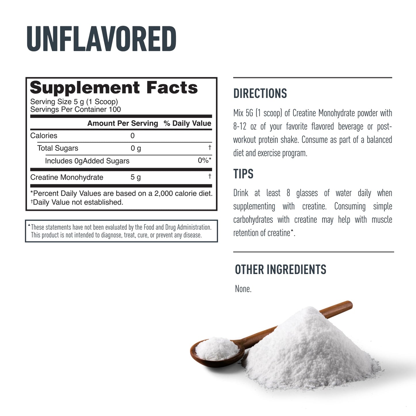Isopure 100% Pure Creatine Monohydrate Powder, Sugar Free, Unflavored, 5g Creatine Monohydrate Per Serving, 1.1 Lbs, - PrimeBioHealth - canada supplements