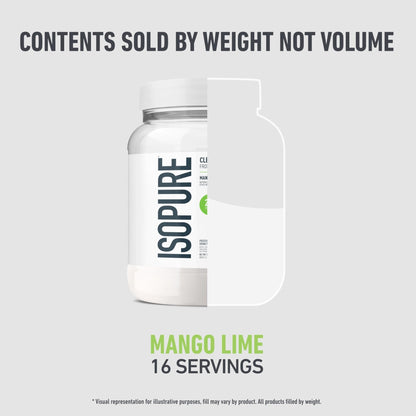Isopure Clear Whey Isolate Protein Powder, Lactose Free, Gluten Free, Naturally Flavored, Mango Lime, 20g Protein Per Serving, 14.1 Oz, 16 Servings (Packaging May Vary) - PrimeBioHealth - canada supplements