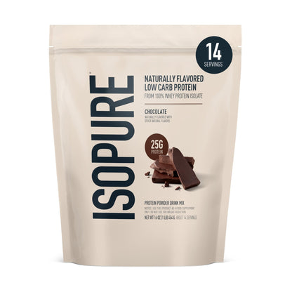 Isopure Low Carb 100% Pure Whey Isolate Protein Powder, Lactose Free, Gluten Free, With Vitamins, Dark Chocolate, 25g Protein Per Serving, 1 Lb, - PrimeBioHealth - canada supplements