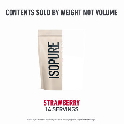 Isopure Low Carb 100% Pure Whey Isolate Protein Powder, Lactose Free, Gluten Free, With Vitamins, Strawberry, 25g Protein Per Serving, 1 Lb, 14 Servings (Packaging May Vary) - PrimeBioHealth - canada supplements