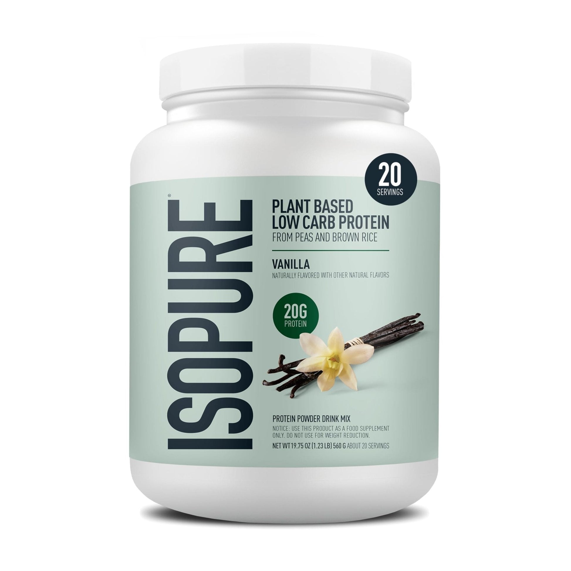 Isopure Plant-Based Protein Powder – 20g Organic Pea and Rice Protein with a Complete Amino Acid Profile – Supports Muscle Recovery - PrimeBioHealth - canada supplements