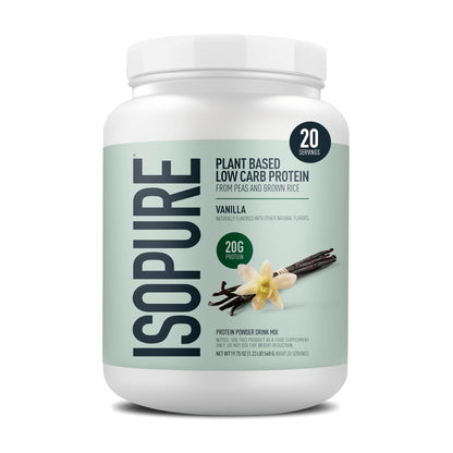 Isopure Plant-Based Protein Powder – 20g Organic Pea and Rice Protein with a Complete Amino Acid Profile – Supports Muscle Recovery - PrimeBioHealth - canada supplements
