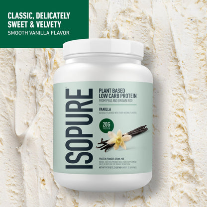 Isopure Plant-Based Protein Powder – 20g Organic Pea and Rice Protein with a Complete Amino Acid Profile – Supports Muscle Recovery - PrimeBioHealth - canada supplements