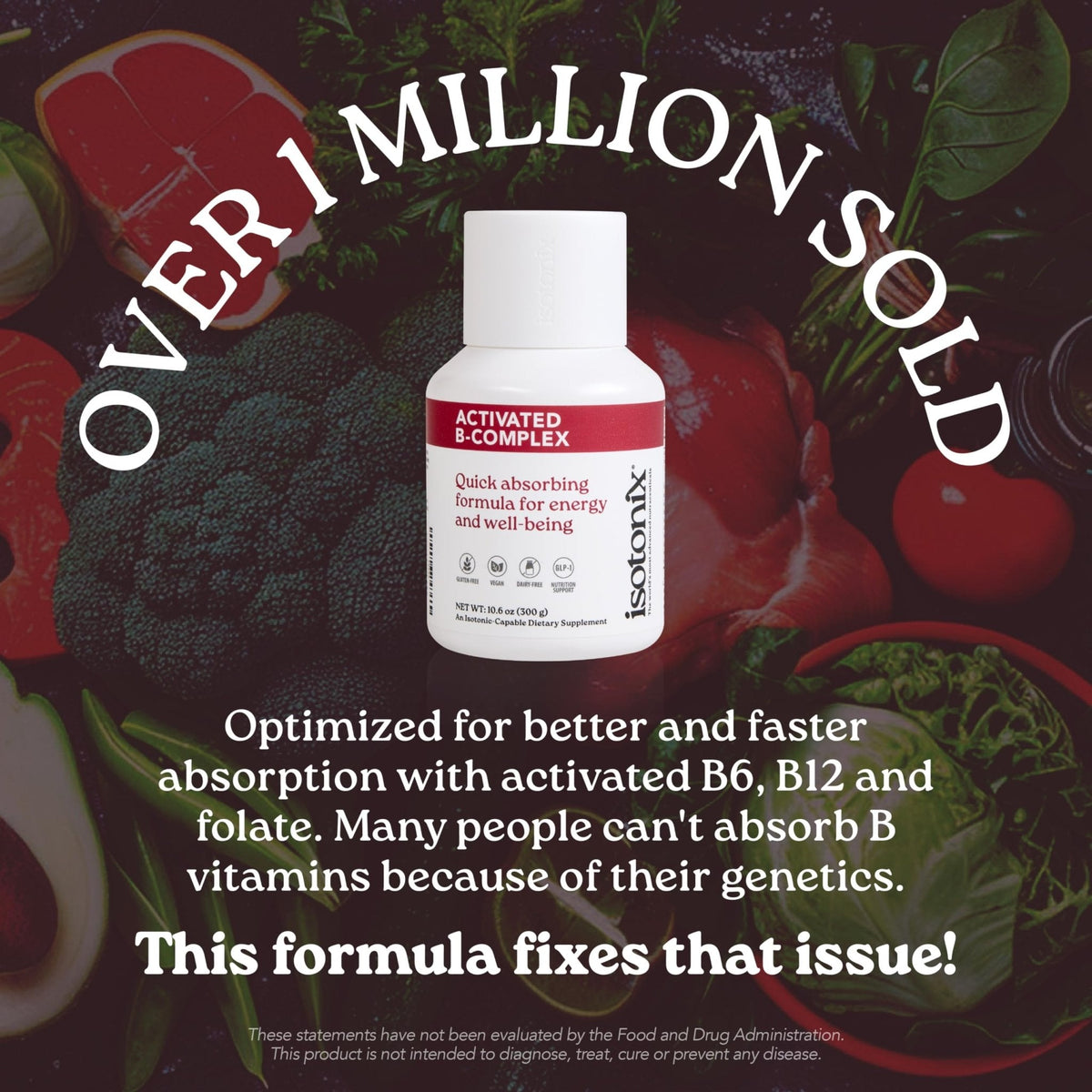 Isotonix Activated B Complex – Vegan B Vitamin Supplement for Energy, Stress Relief, and Nervous System Health – Isotonic Drinkable Formula – 90 Servings - PrimeBioHealth - canada supplements