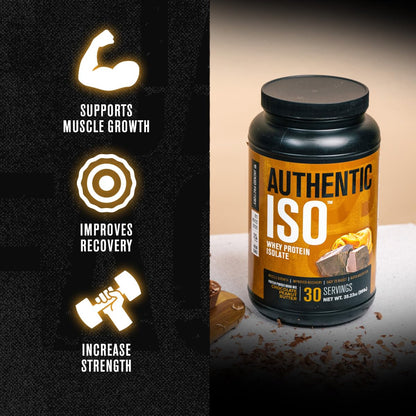 Jacked Factory Authentic ISO Grass Fed Whey Protein Isolate Powder - Low Carb, Non-GMO Muscle Building Protein w/No Fillers, Post Workout Recovery, Chocolate Peanut Butter - 25 Servings - PrimeBioHealth - canada supplements