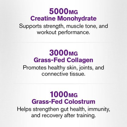 Jacked Factory Creatine for Women - Creatine Monohydrate with Collagen + Colostrum to Support Workout Performance, Lean Muscle Growth, Healthy Hair, Skin, - PrimeBioHealth - canada supplements