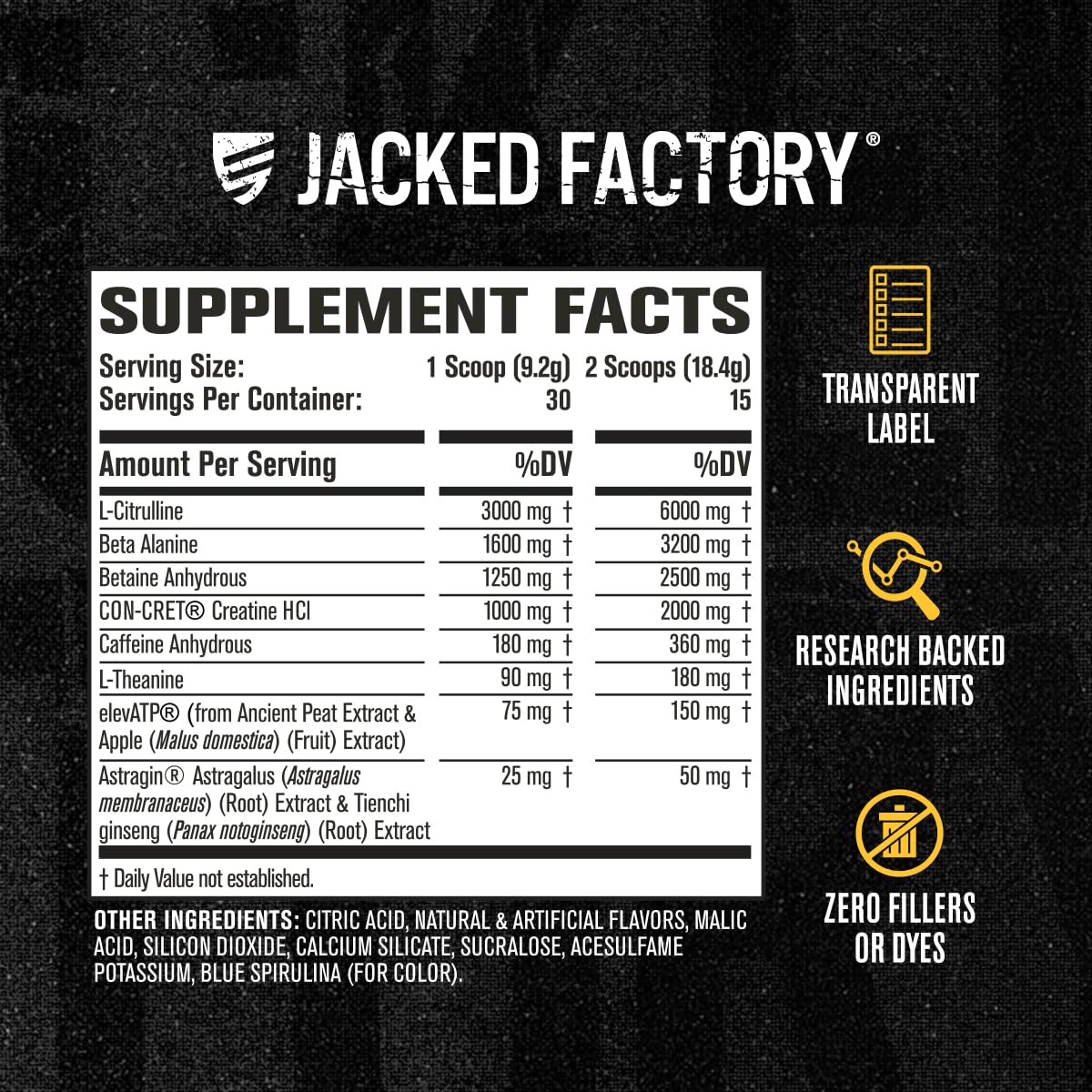 Jacked Factory Nitrosurge Build Pre Workout with Creatine for Muscle Building - Con Cret Creatine Powder & elevATP for Intense Energy, Powerful Pump, - PrimeBioHealth - canada supplements