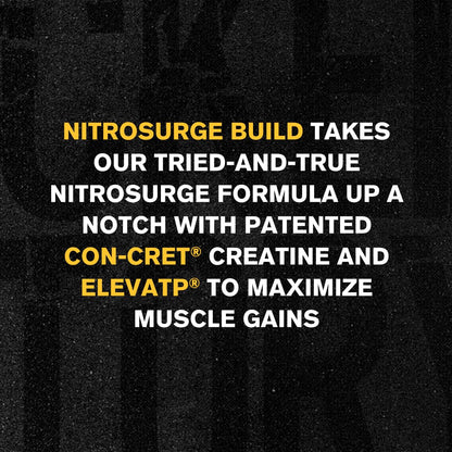 Jacked Factory Nitrosurge Build Pre Workout with Creatine for Muscle Building - Con Cret Creatine Powder & elevATP for Intense Energy, Powerful Pump, - PrimeBioHealth - canada supplements