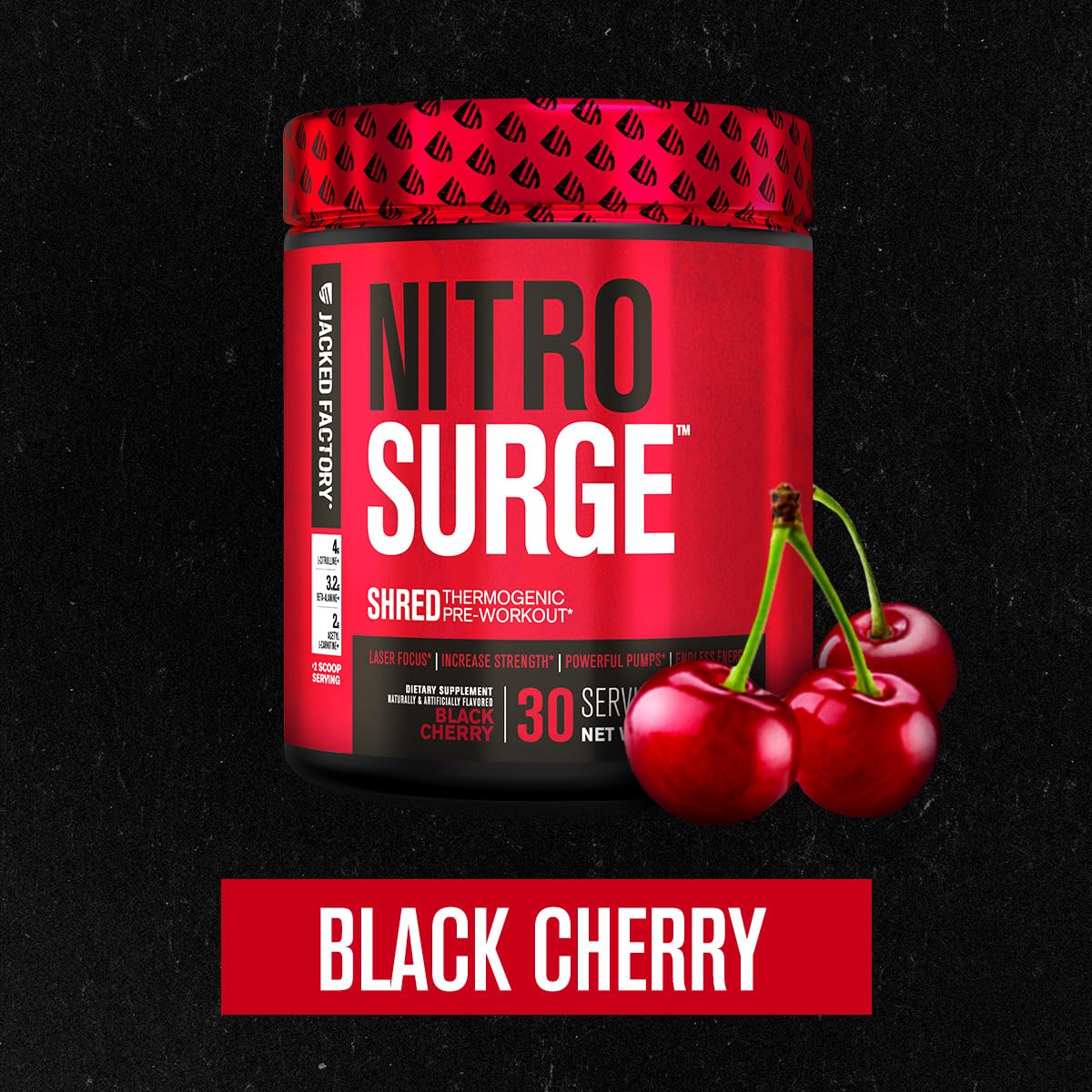 Jacked Factory NITROSURGE Shred Pre Workout Supplement - Energy Booster, Instant Strength Gains, Sharp Focus, Powerful Pumps - Nitric Oxide Booster & PreWorkout Powder - PrimeBioHealth - canada supplements