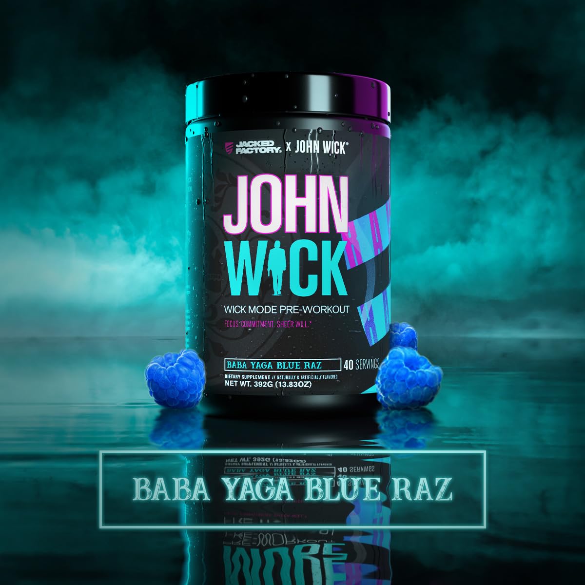 Jacked Factory X John Wick - Wick Mode Pre Workout Powder - Intense Energy, Battle-Ready Focus, Unstoppable Commitment, and Sheer Will - PrimeBioHealth - canada supplements