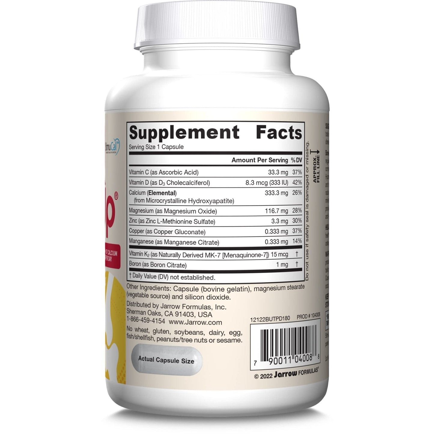Jarrow Formulas BoneUp Three Per Day for Bone Density and Skeletal Nutrition, Includes Vitamin D3, K2 (as MK-7) and Calcium - PrimeBioHealth - canada supplements