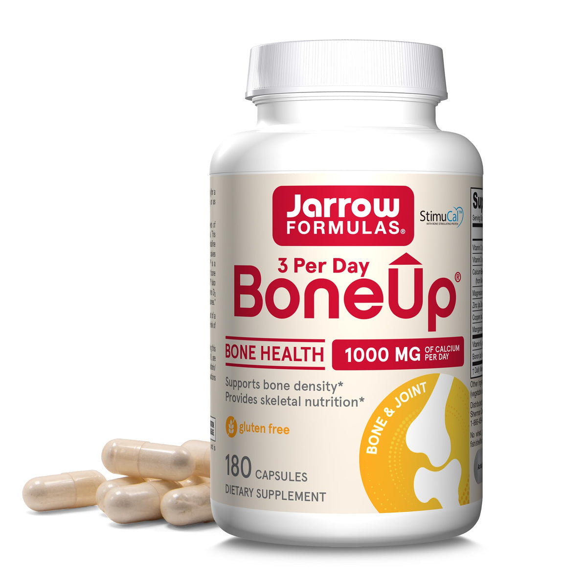 Jarrow Formulas BoneUp Three Per Day for Bone Density and Skeletal Nutrition, Includes Vitamin D3, K2 (as MK-7) and Calcium - PrimeBioHealth - canada supplements