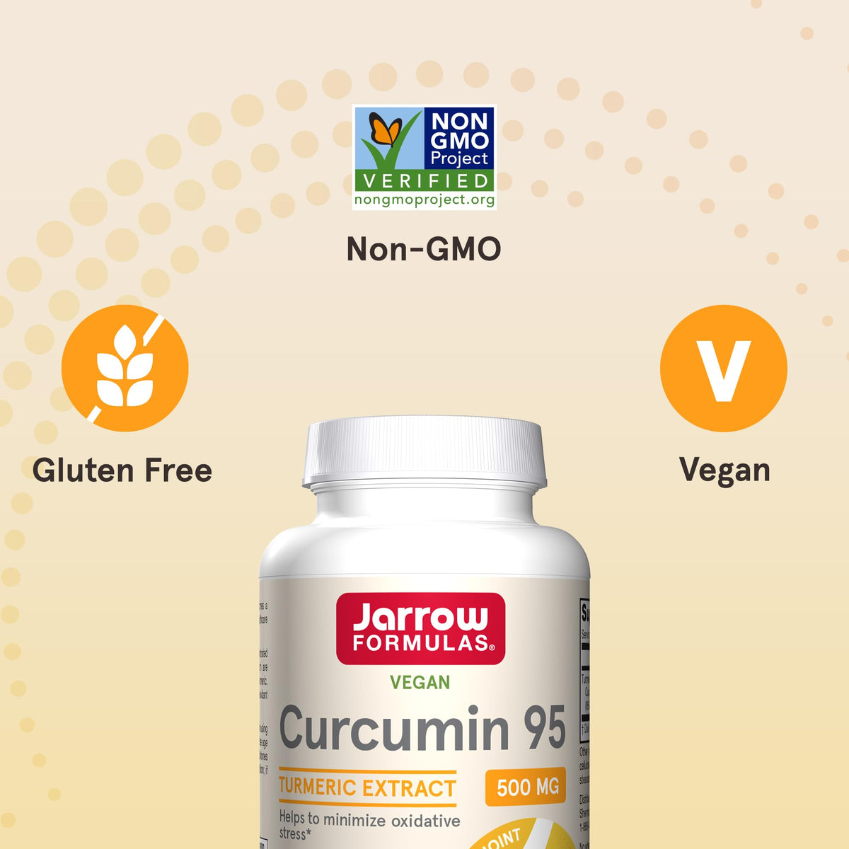 Jarrow Formulas Curcumin 95 Supplement - Turmeric Extract Supplement, 500 mg for Antioxidant & Joint Support, 120 Capsules - PrimeBioHealth - canada supplements