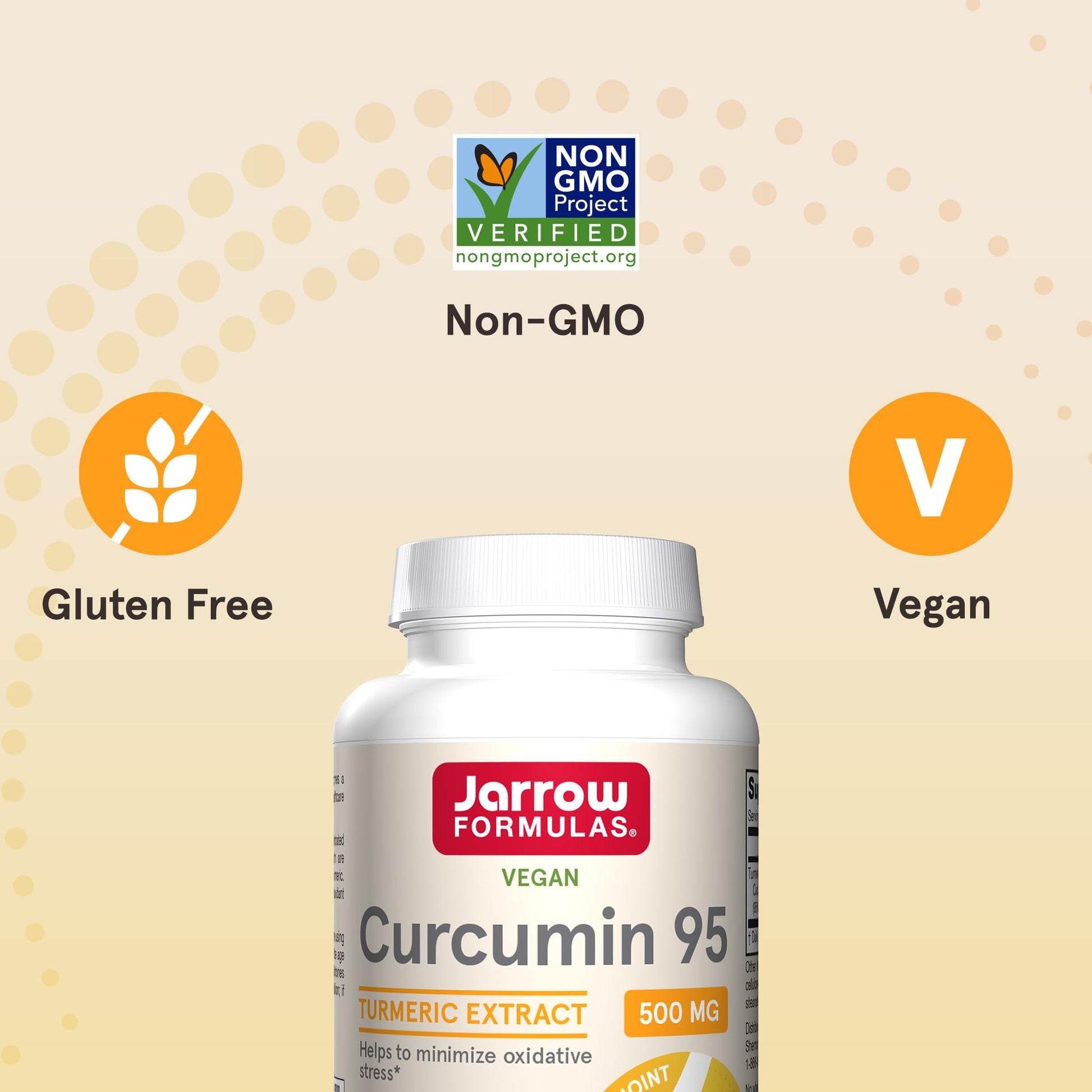 Jarrow Formulas Curcumin 95 Supplement - Turmeric Extract Supplement, 500 mg for Antioxidant & Joint Support, 120 Capsules - PrimeBioHealth - canada supplements