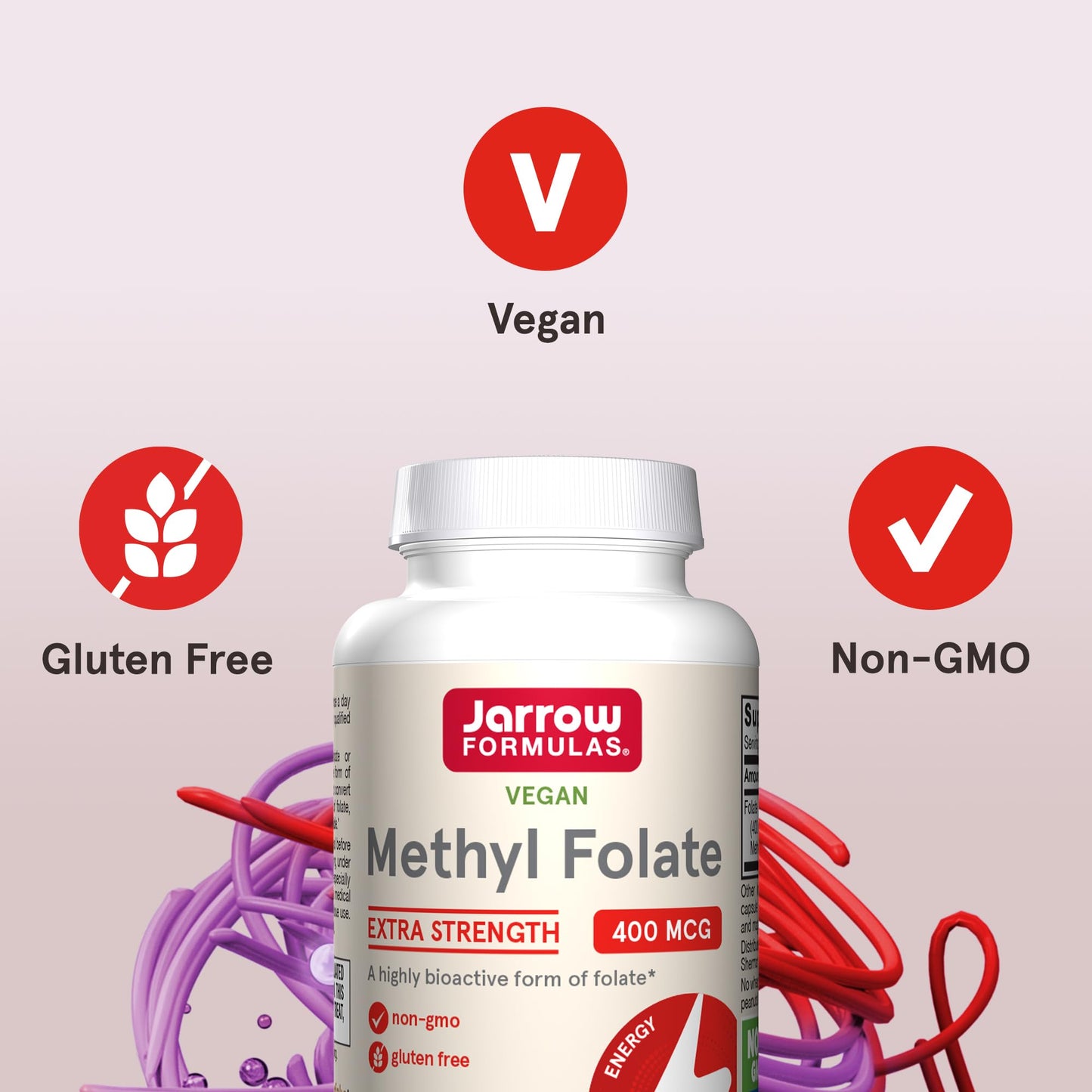 Jarrow Formulas Extra Strength Methyl Folate 400 mcg, Dietary Supplement for Cardiovascular and Neurologic Health Support - PrimeBioHealth - canada supplements