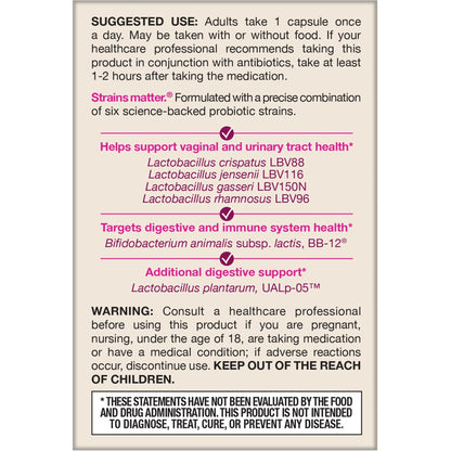 Jarrow Formulas Fem-Dophilus Advanced Vaginal & Digestive Probiotics 10 Billion CFU with 6 Science Backed Strains, for Vaginal, Urinary Tract - PrimeBioHealth - canada supplements