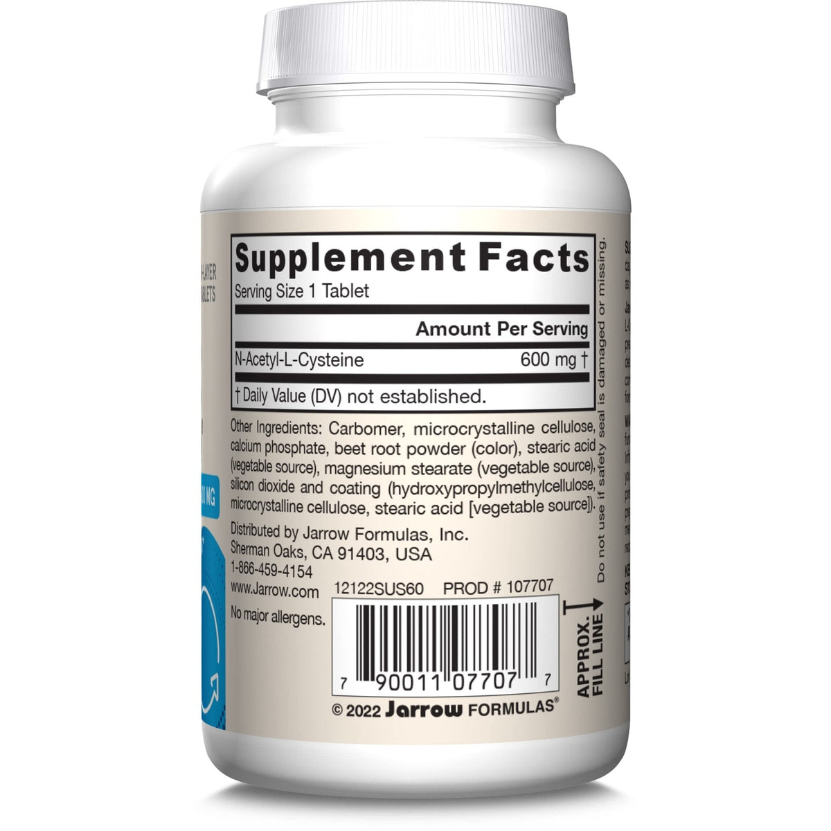 Jarrow Formulas N-A-C Sustain 600 mg, Dietary Supplement, NAC 600 mg, an Antioxidant Amino Acid Support - PrimeBioHealth - canada supplements