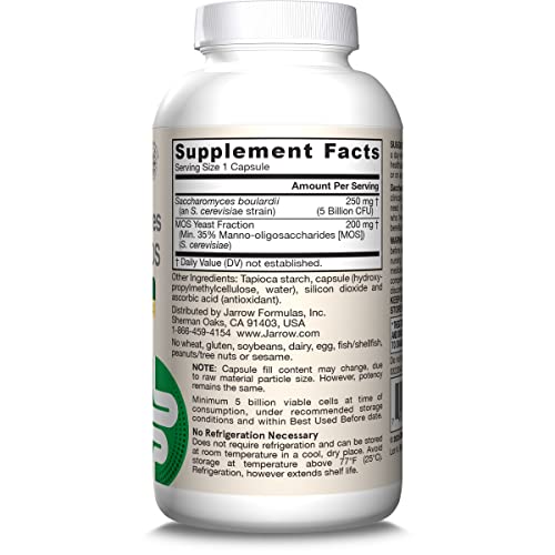 Jarrow Formulas Saccharomyces Boulardii + MOS Probiotics for Digestive Health and Intestinal Tract Support - 5 Billion CFU Per Serving - 90 Delayed Release Caps - PrimeBioHealth - canada supplements
