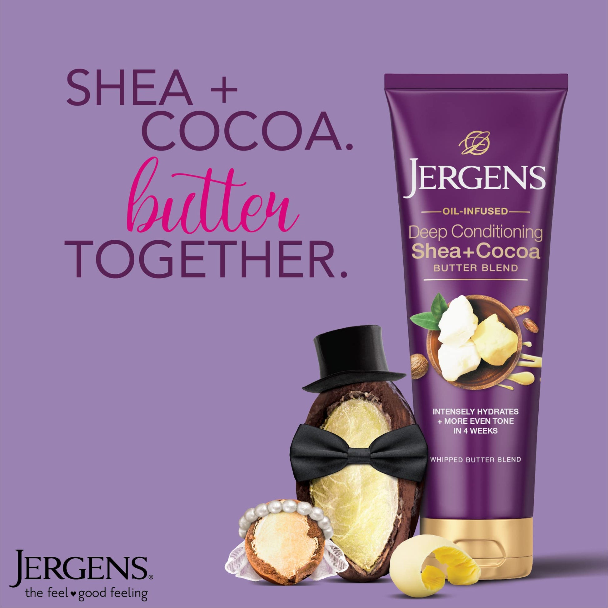 Jergens Shea and Cocoa Whipped Body Butter Lotion, Tone Enriching Hand And Body Lotion for Dry Skin, with Vitamins B3 & E, 8.5 Oz - PrimeBioHealth - canada supplements