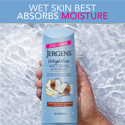 Jergens Wet Skin Body Lotion with Coconut Oil, In Shower Lotion for Dry Skin, Fast-Absorbing, Non-Sticky, Dermatologist Tested, 10 Ounce - PrimeBioHealth - canada supplements