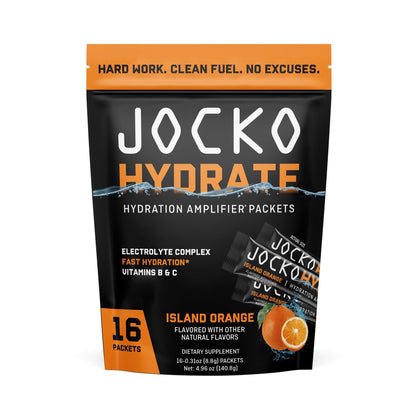 Jocko Fuel Hydrate Electrolytes Powder Packets Low Sugar - Hydration Amplifier Packets for Recovery, Dehydration, & Exercise - with Vitamins B6, B12 & C - PrimeBioHealth - canada supplements