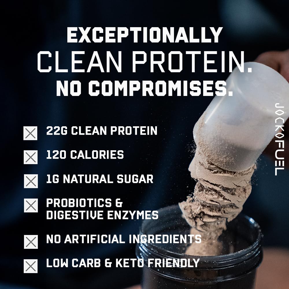 Jocko Fuel Whey Protein Powder, Vanilla Milkshake, 22g Protein, Digestive Enzymes + Probiotic Blend, No Sugar Added, with Essential Amino Acids + Electrolyte Minerals, 28 Servings - PrimeBioHealth - canada supplements