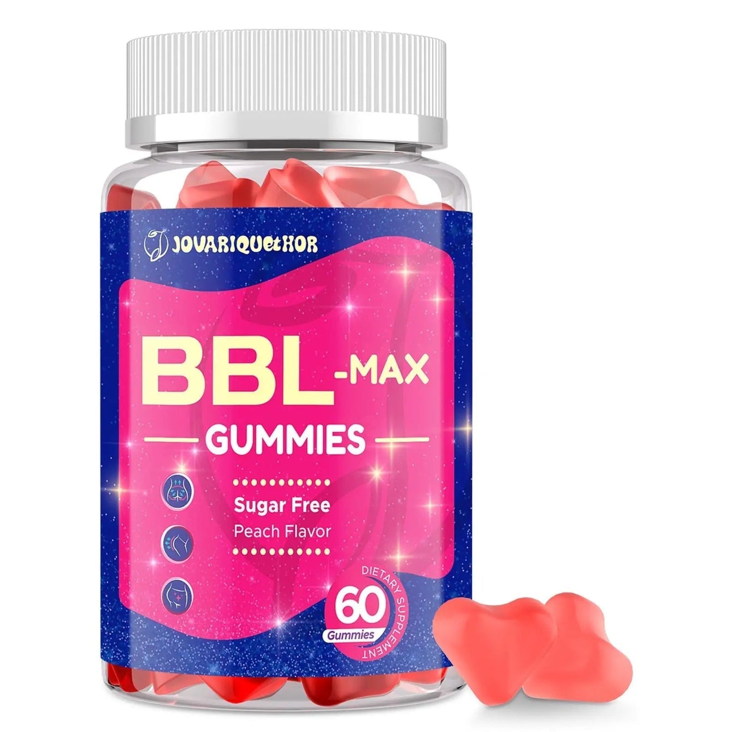 Jovariquethor Booty Gummies for Women - BBL Gummies with Multivitamins and Herbal Extracts - Peach Flavor - 60 Count - PrimeBioHealth - canada supplements